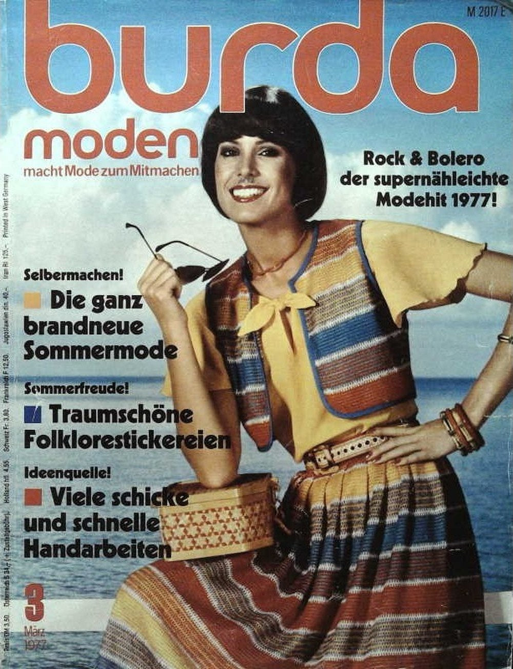Burda Moden Rivista Germania 1977-03 Edizione originale