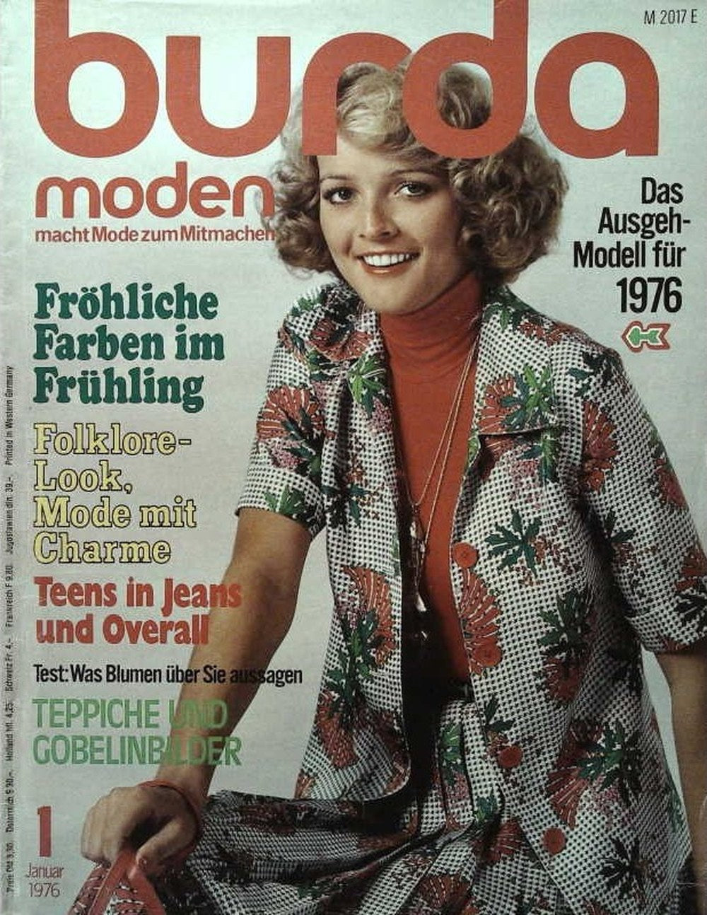 Burda Moden Magasin Tyskland 1976-01 Originalutgåva