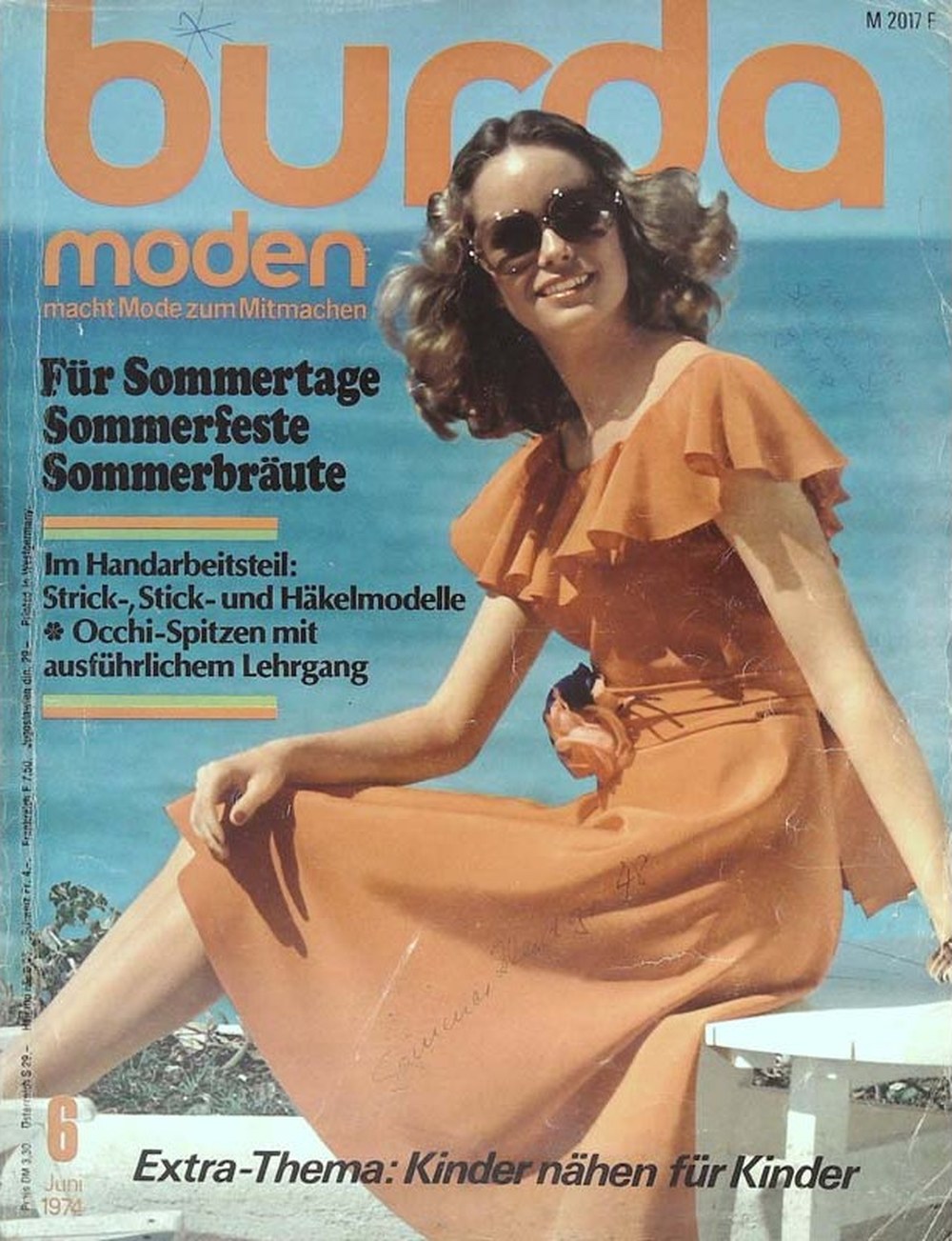 Burda Moden Revista Alemanha 1974-06 Edição original