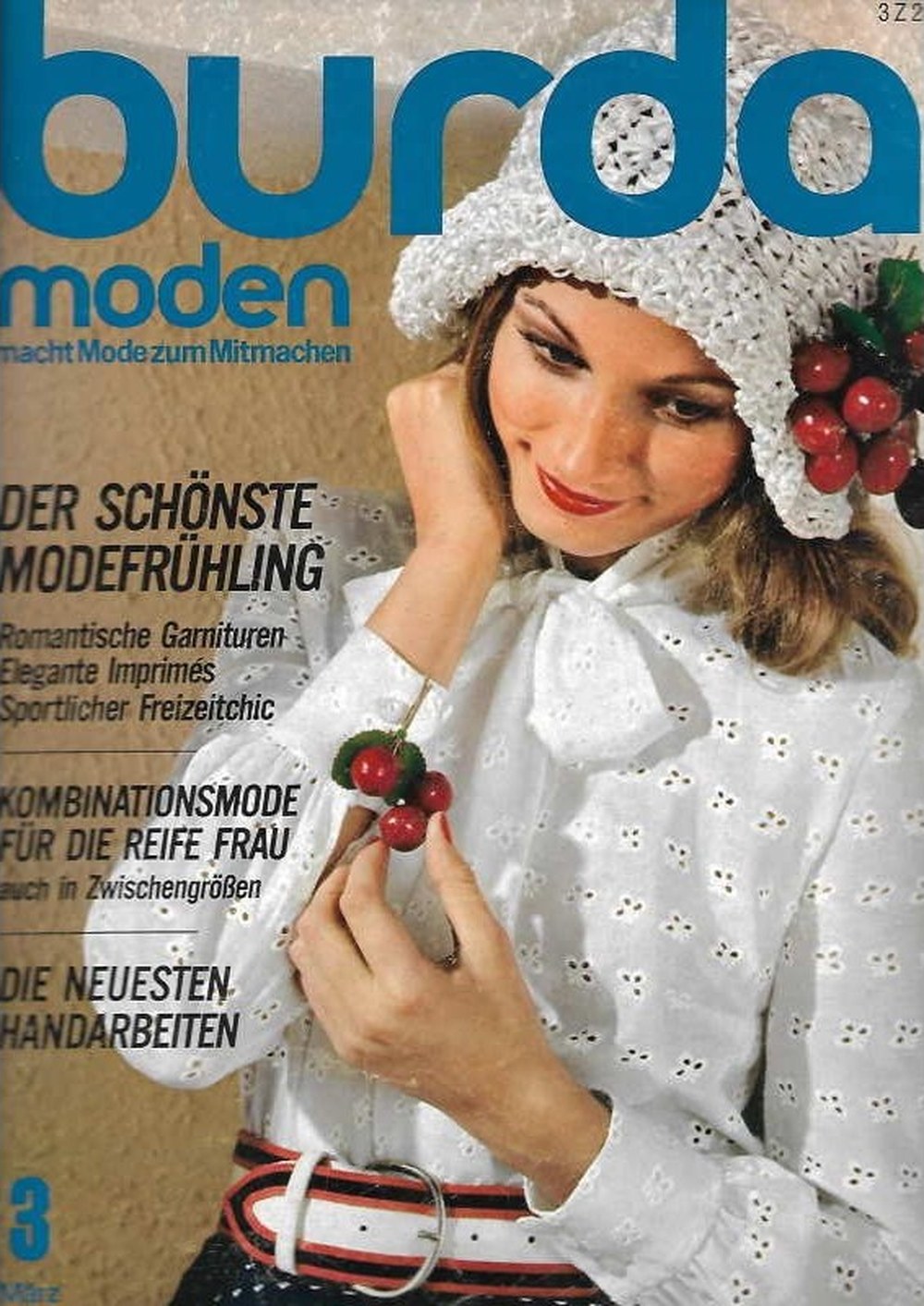 Burda Moden Lehti Saksa 1972-03 Alkuperäinen painos