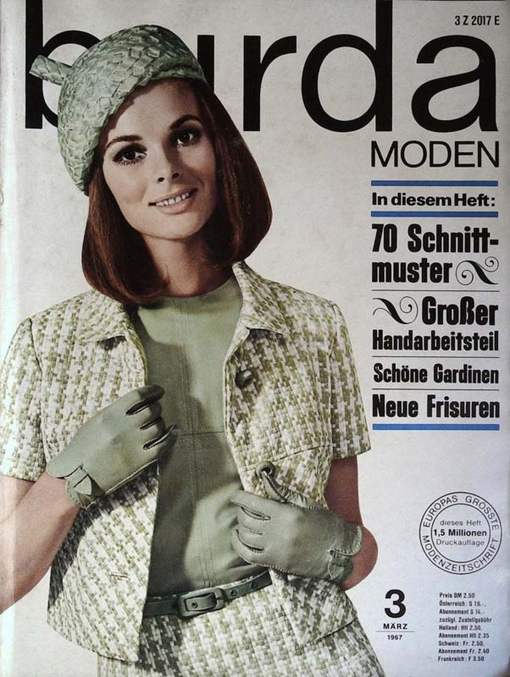 Burda Moden Rivista Germania 1967-03 Edizione originale