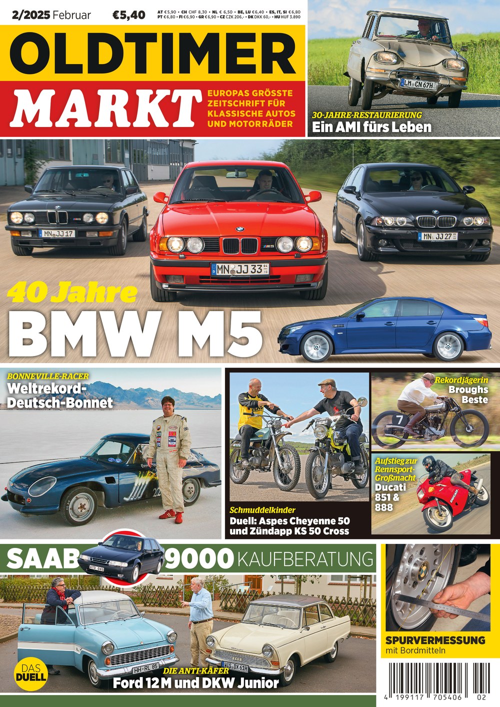 Oldtimer Markt Magasin Tyskland 2025-02 Originalutgåva