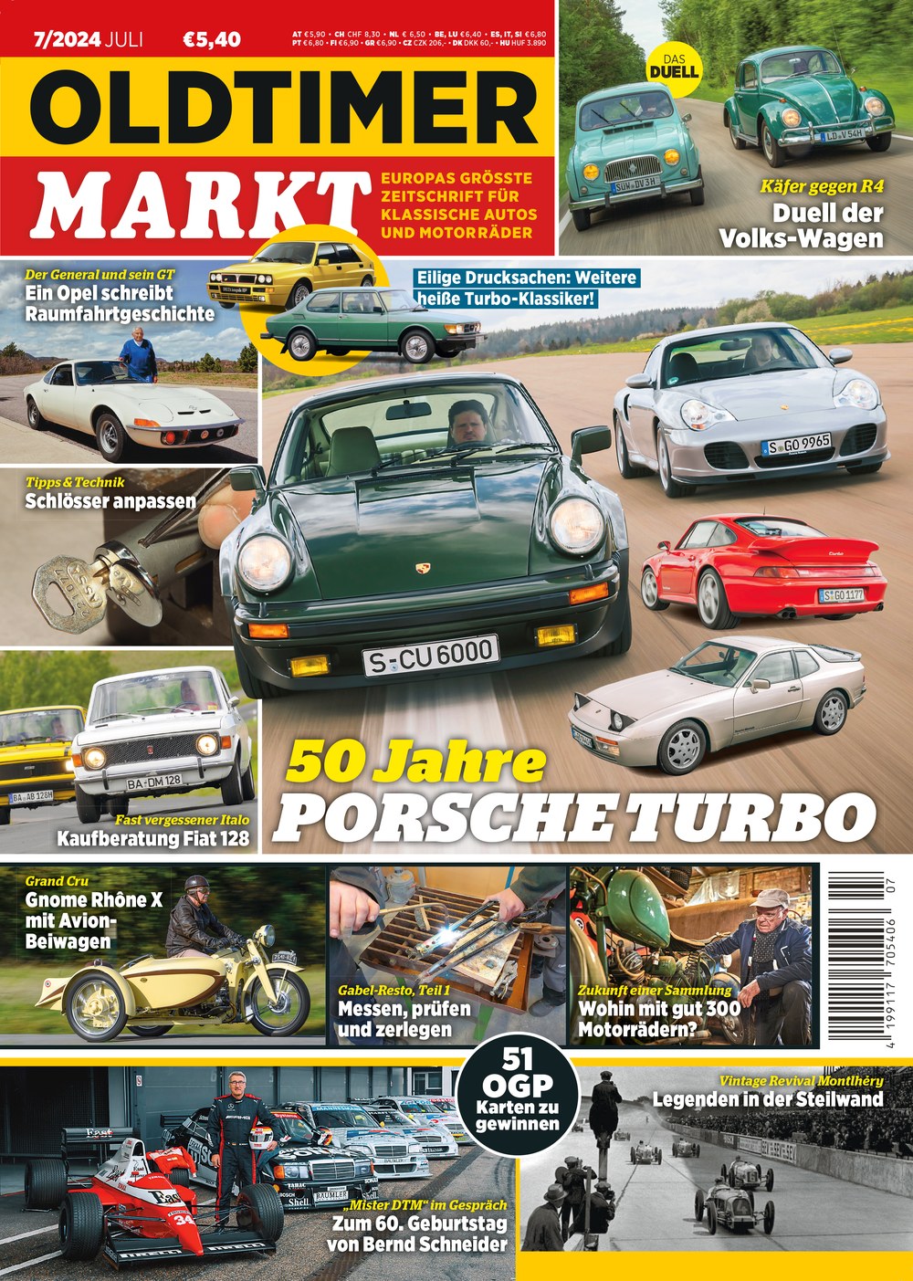 Oldtimer Markt Revista Alemanha 2024-07 – Bernd Schneider – Edição original