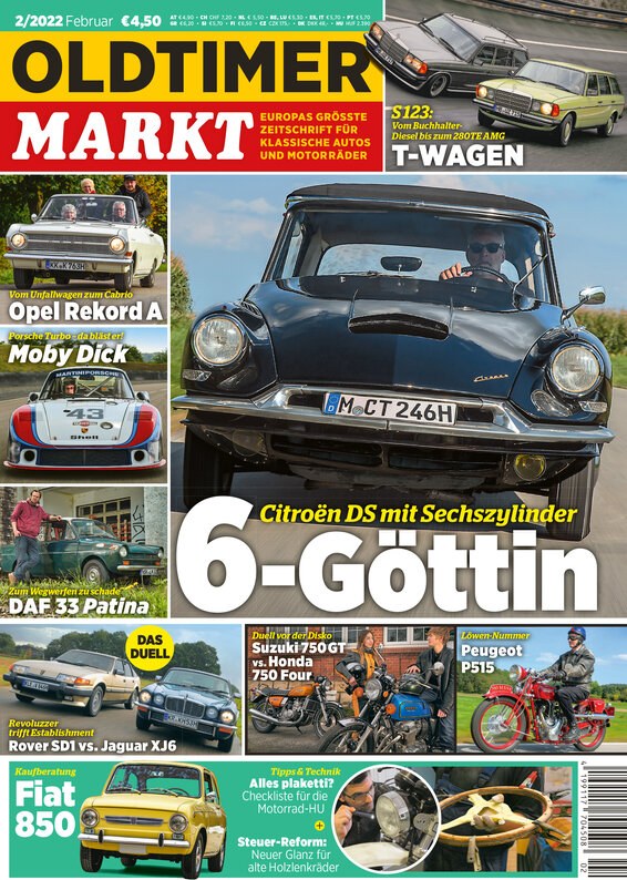 Oldtimer Markt Magasin Tyskland 2022-02 Originalutgåva