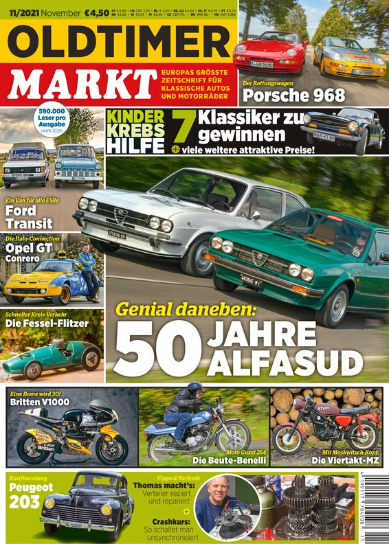 Oldtimer Markt Lehti Saksa 2021-11 Alkuperäinen painos
