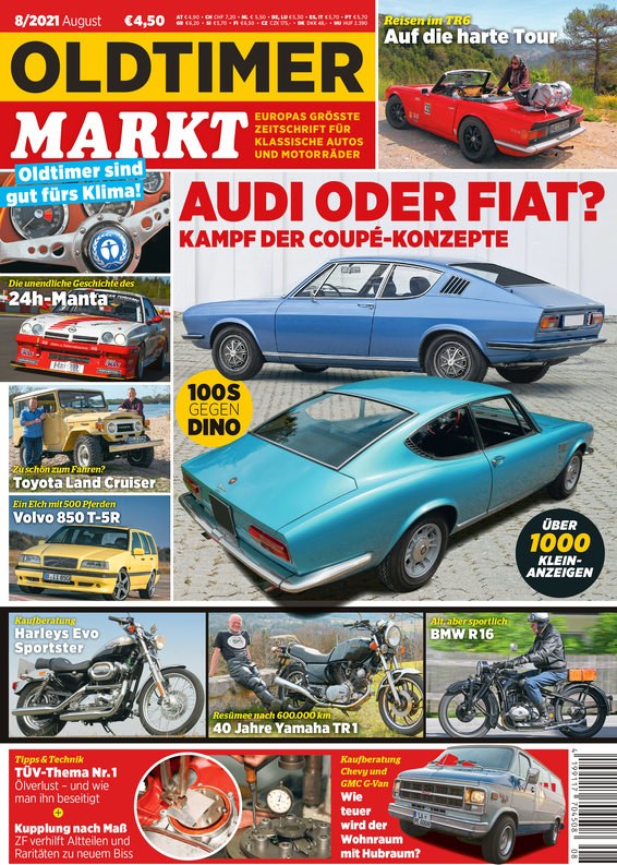 Oldtimer Markt Magazine Allemagne 2021-08 Édition originale