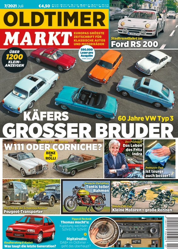Oldtimer Markt Magazin Deutschland 2021-07 Fritz Indra