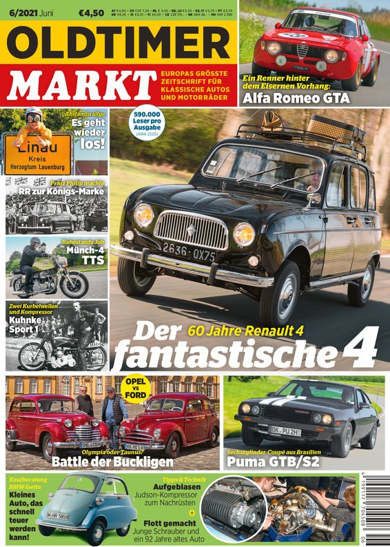 Oldtimer Markt Magazine Allemagne 2021-06 Édition originale