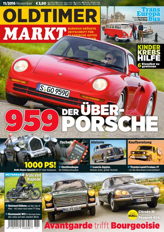Oldtimer Markt Revista Alemanha 2016-11 – Helmut Dähne – Edição original