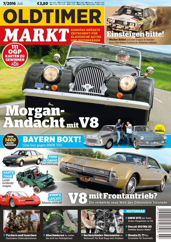 Oldtimer Markt Revista Alemania 2016-07 – Walter Röhrl – Edición original