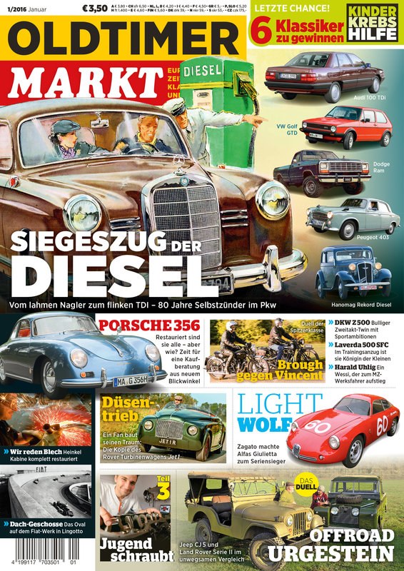 Oldtimer Markt Lehti Saksa 2016-01 – Harald Uhlig – Alkuperäinen painos