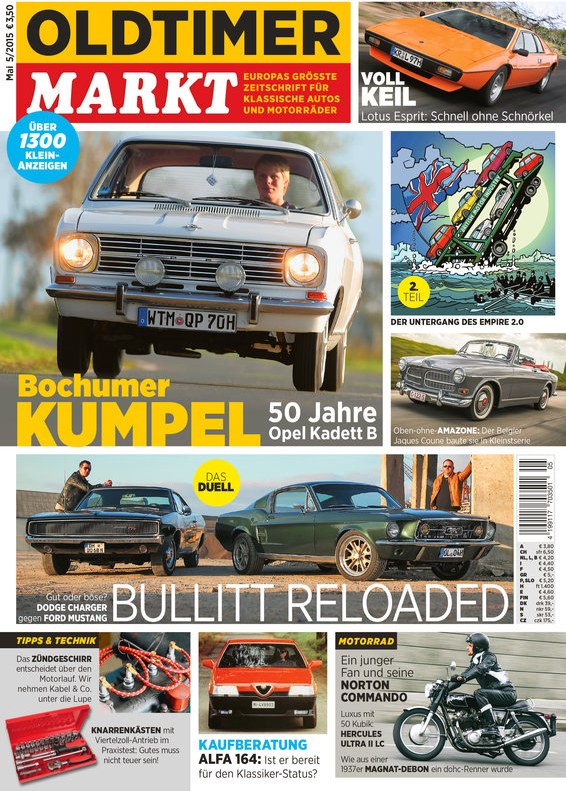 Oldtimer Markt Magazin Deutschland 2015-05 Oldtimer Opel Kadett B Jubiläum 50 Jahre