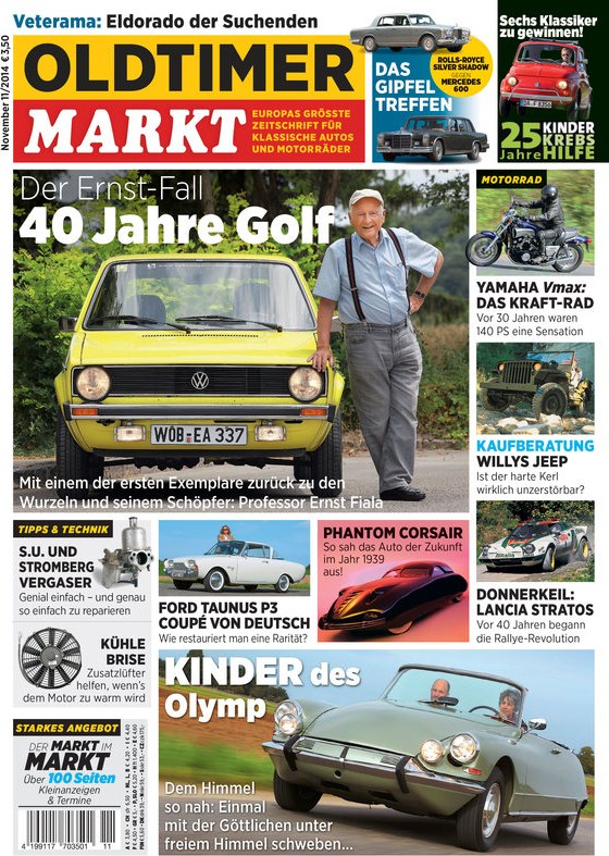 Oldtimer Markt Magazine Allemagne 2014-11 – Ernst Fiala – Édition originale