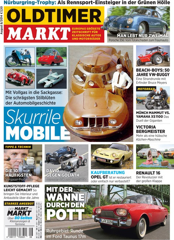 Oldtimer Markt Magasin Tyskland 2014-08 – Bruce Meyers – Originalutgåva