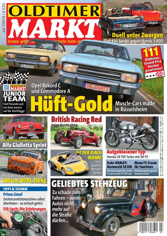 Oldtimer Markt Magazin Deutschland 2014-07 Oldtimer Opel Rekord C Opel Commodore A