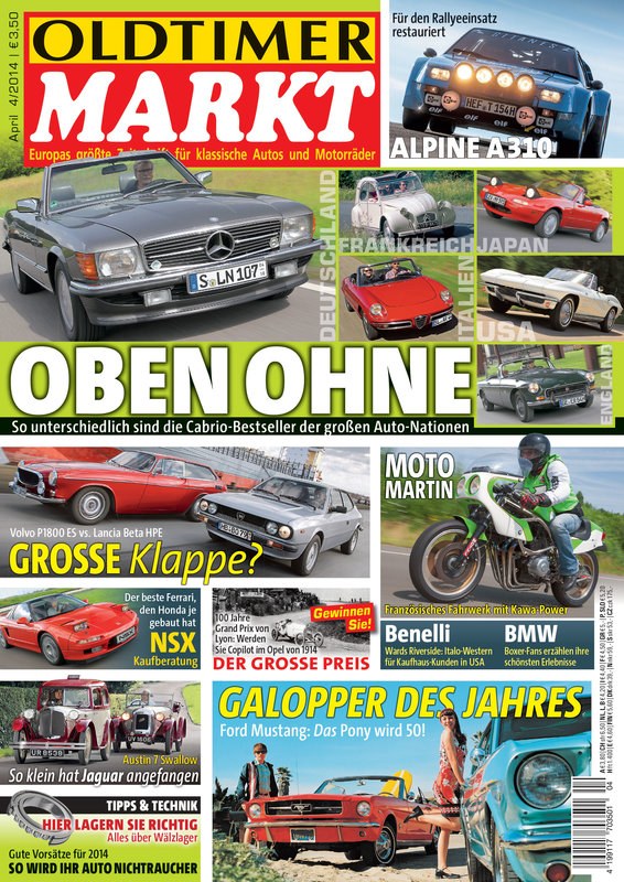 Oldtimer Markt Magazine Allemagne 2014-04 Édition originale