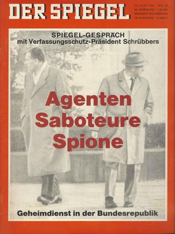 Der Spiegel Magazine Allemagne 1966-25 Hubert Schrübbers Édition originale