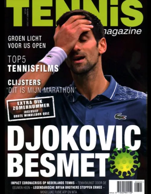 Tennis Revista Alemania 2020-03 Novak Djokovic Kim Clijsters Bryan Brothers Edición original