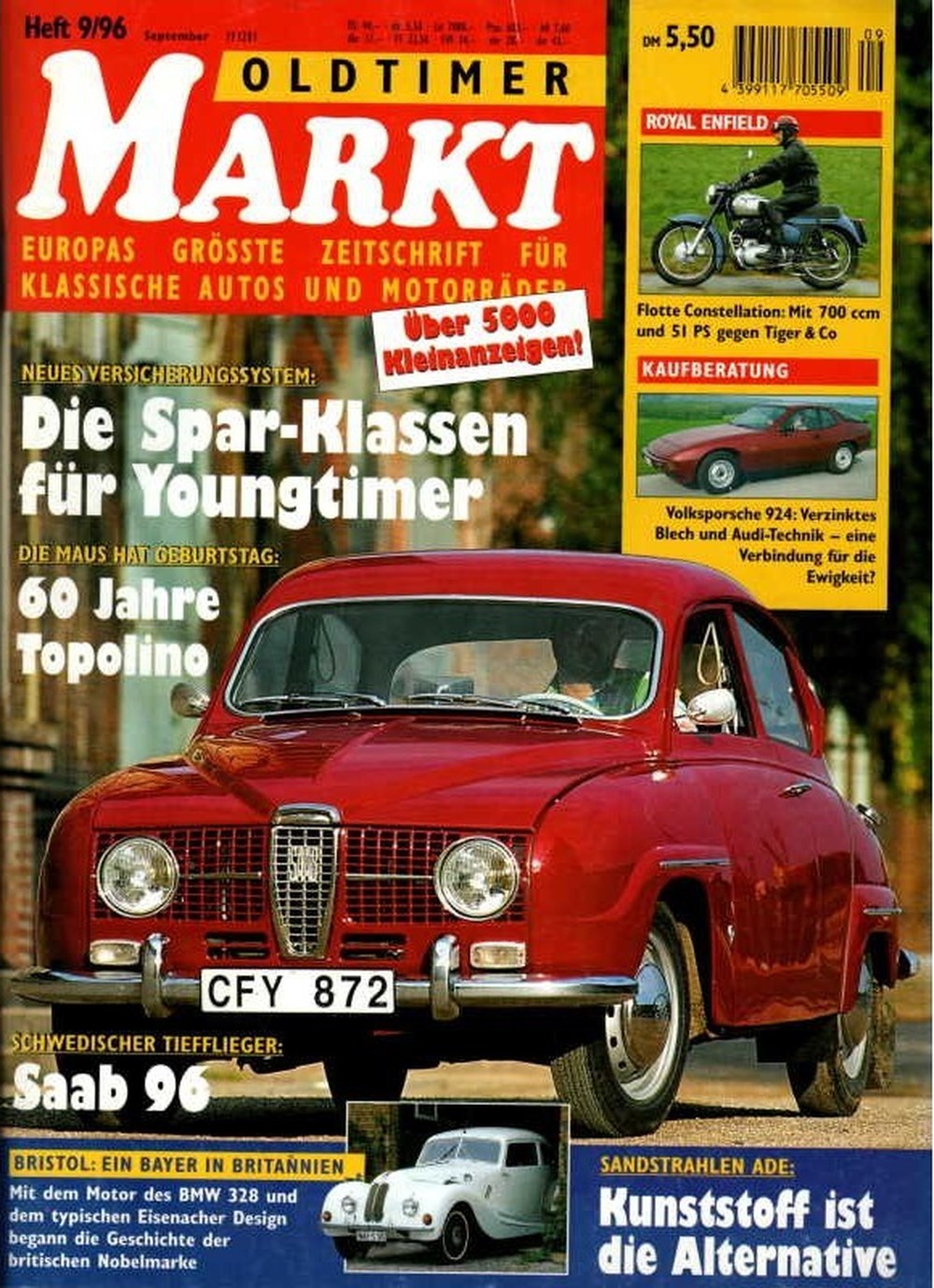 Oldtimer Markt Magazine Allemagne 1996-09 Édition originale