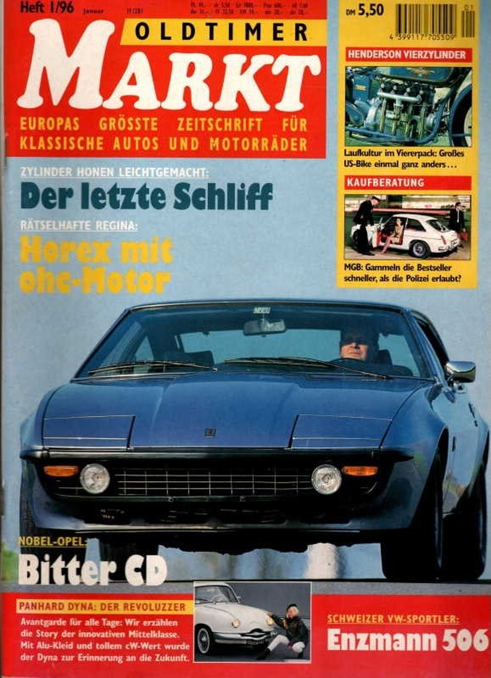Oldtimer Markt Lehti Saksa 1996-01 Alkuperäinen painos
