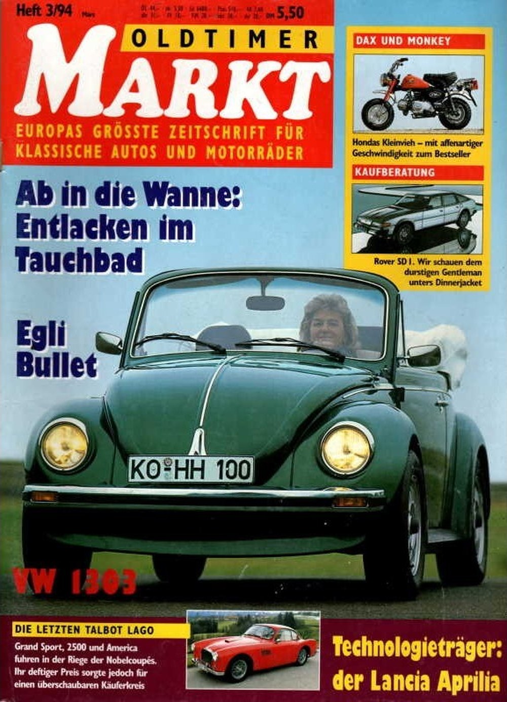 Oldtimer Markt Revista Alemanha 1994-03 Edição original
