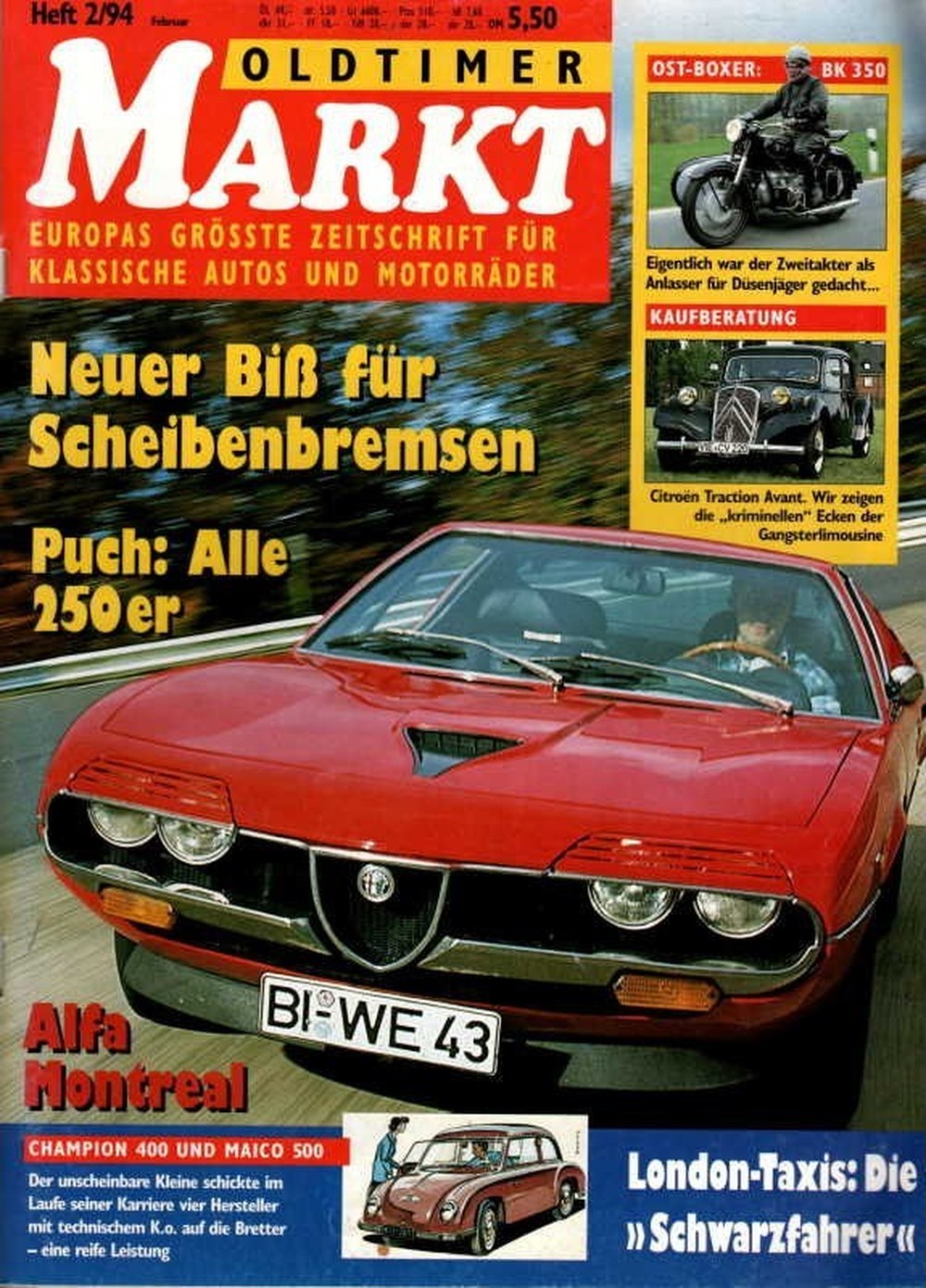 Oldtimer Markt Revista Alemania 1994-02 Edición original