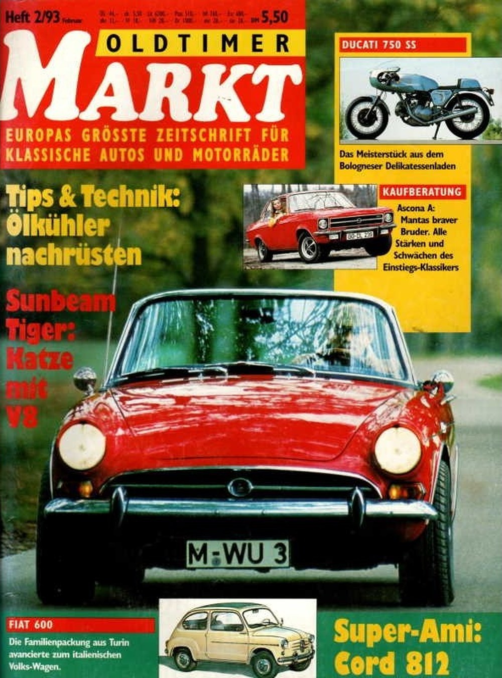 Oldtimer Markt Magazine Allemagne 1993-02 Édition originale