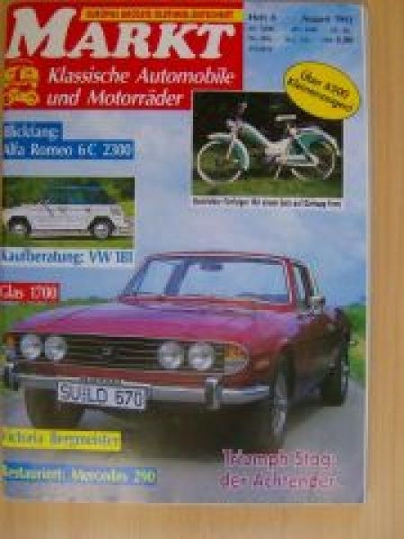 Oldtimer Markt Tijdschrift Duitsland 1992-08 Originele uitgave
