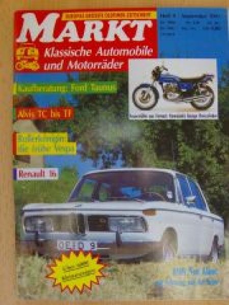 Oldtimer Markt Rivista Germania 1991-09 Edizione originale