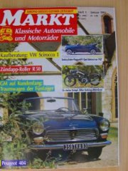 Oldtimer Markt Tijdschrift Duitsland 1991-01 Originele uitgave