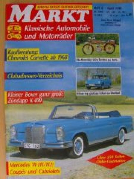 Oldtimer Markt Lehti Saksa 1990-04 Alkuperäinen painos
