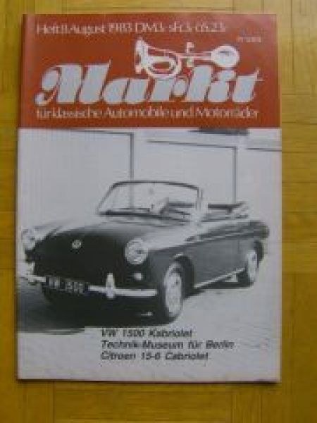 Oldtimer Markt Lehti Saksa 1983-08 Alkuperäinen painos
