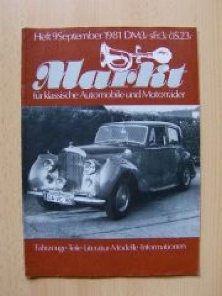 Oldtimer Markt Lehti Saksa 1981-09 Alkuperäinen painos