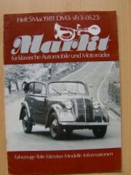 Oldtimer Markt Lehti Saksa 1981-05 Alkuperäinen painos