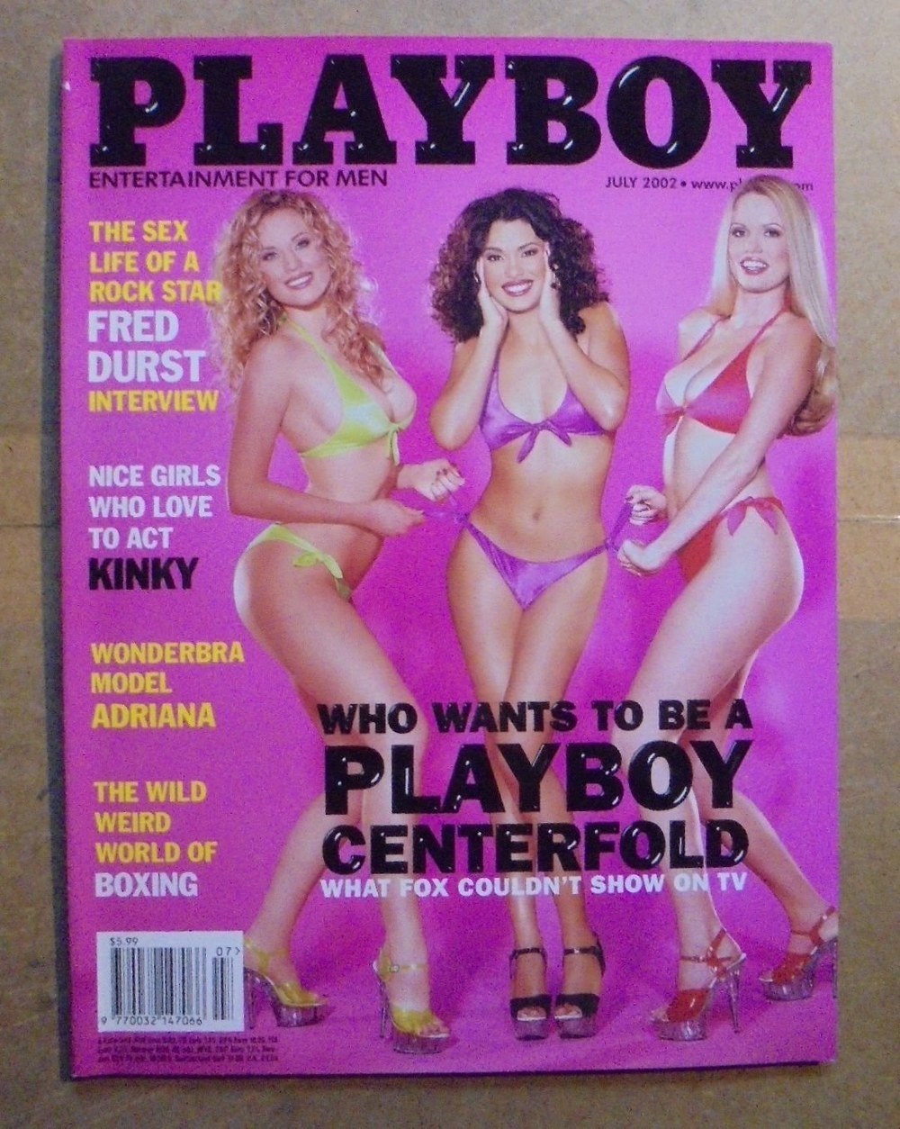 Playboy Revista USA 2002-07 – Fred Durst Adriana – Edição original