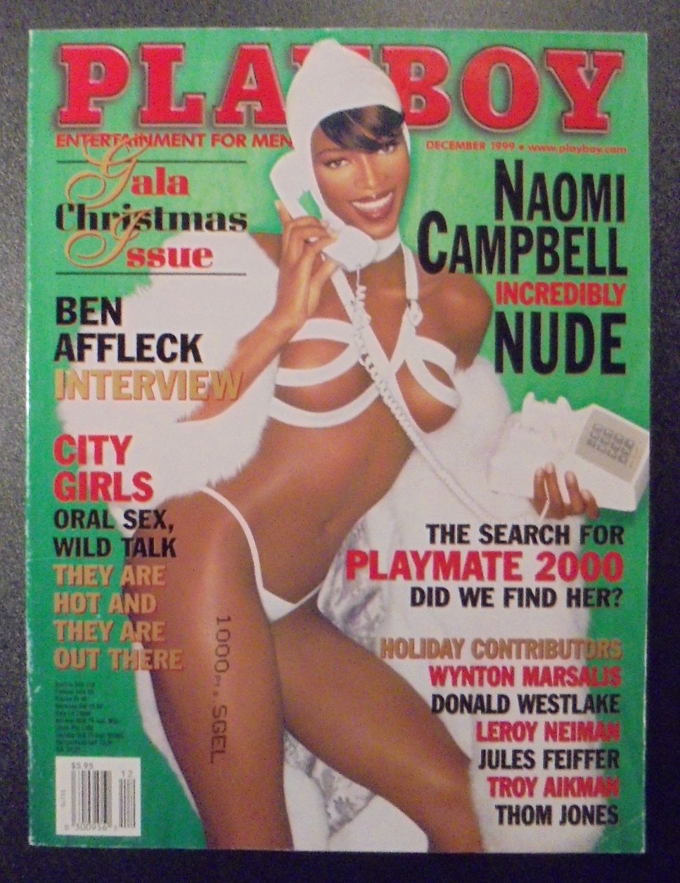 Playboy Rivista USA 1999-12 – Naomi Campbell Ben Affleck Wynton Marsalis Donald Westlake LeRoy Neiman – Edizione originale