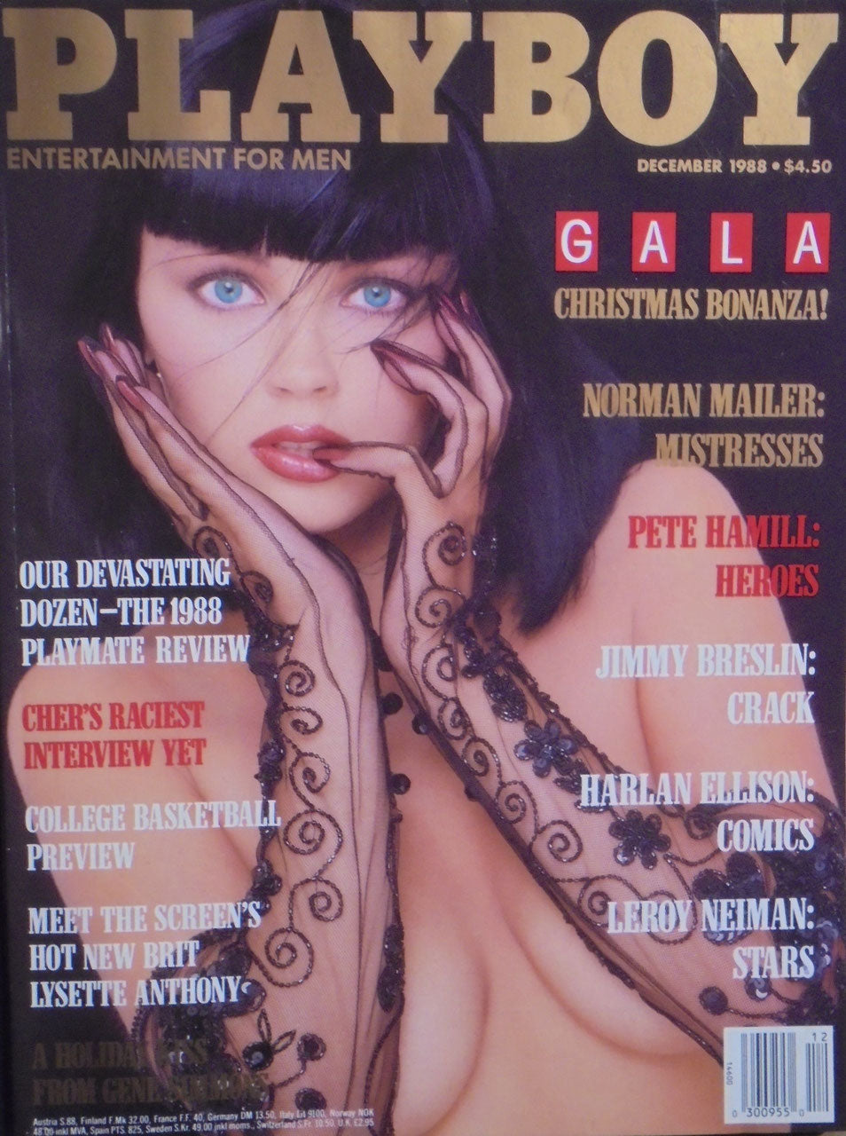 Playboy Rivista USA 1988-12 – Kata Kärkkäinen Norman Mailer Pete Hamill Jimmy Breslin Harlan Ellison – Edizione originale
