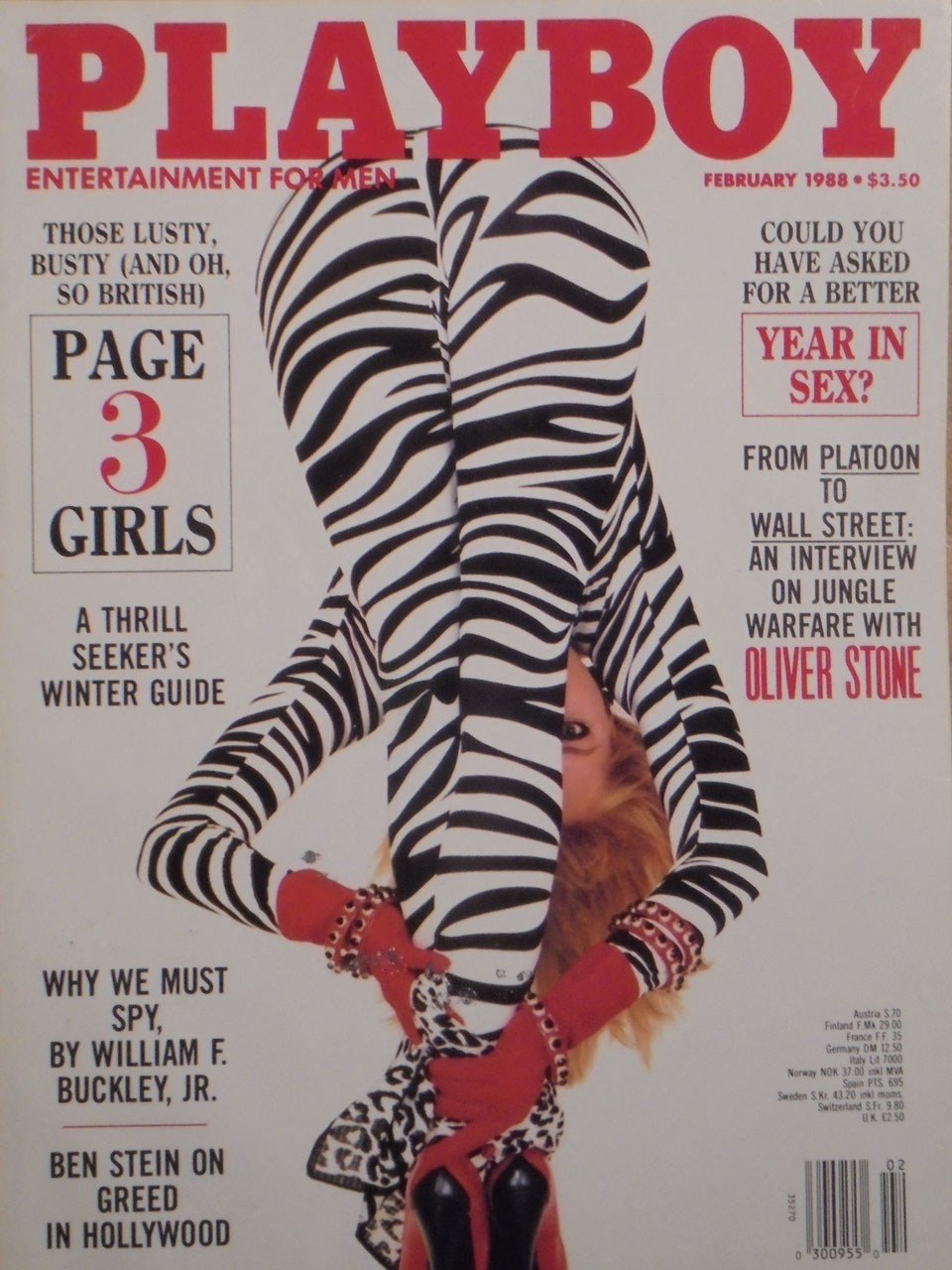 Playboy Magazin USA 1988-02 Oliver Stone William F. Buckley Jr. Ben Stein