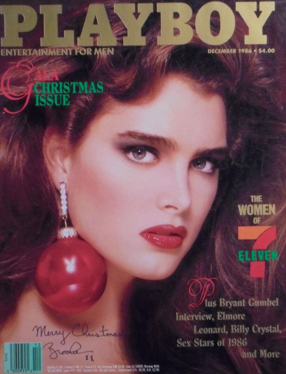 Playboy Tijdschrift USA 1986-12 – Brooke Shields Bryant Gumbel Elmore Leonard Billy Crystal – Originele uitgave