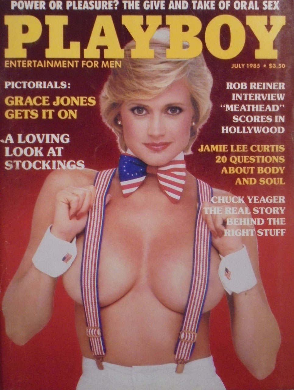 Playboy Tijdschrift USA 1985-07 – Grace Jones Rob Reiner Jamie Lee Curtis Chuck Yeager – Originele uitgave