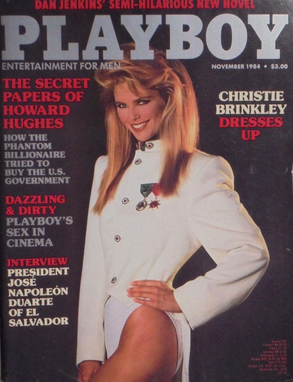Playboy Magazin USA 1984-11 Christie Brinkley Howard Hughes José Napoleón Duarte Dan Jenkins