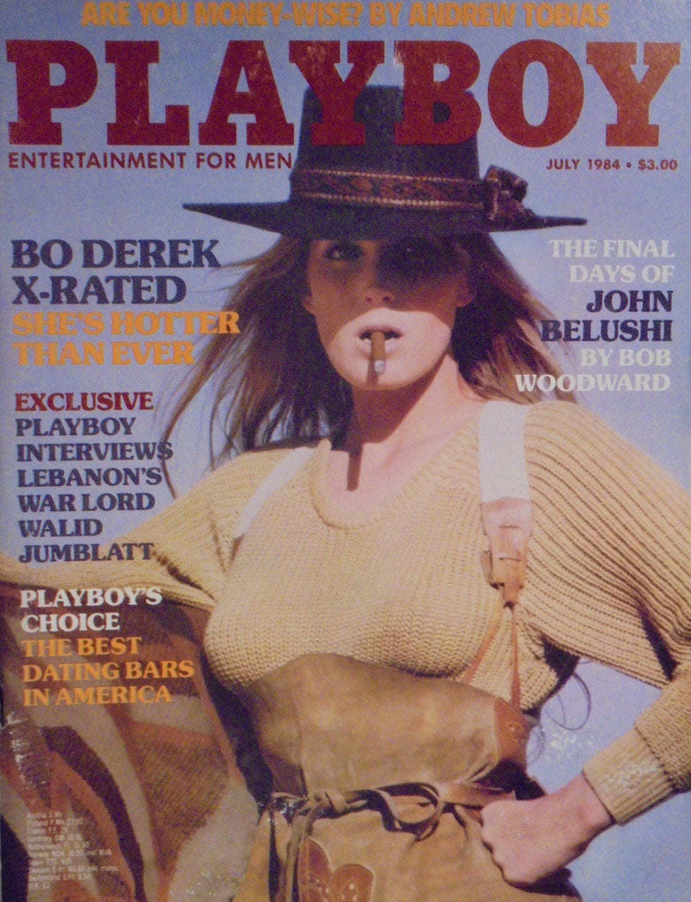 Playboy Revista USA 1984-07 – Bo Derek John Belushi Walid Jumblatt Bob Woodward Andrew Tobias – Edición original