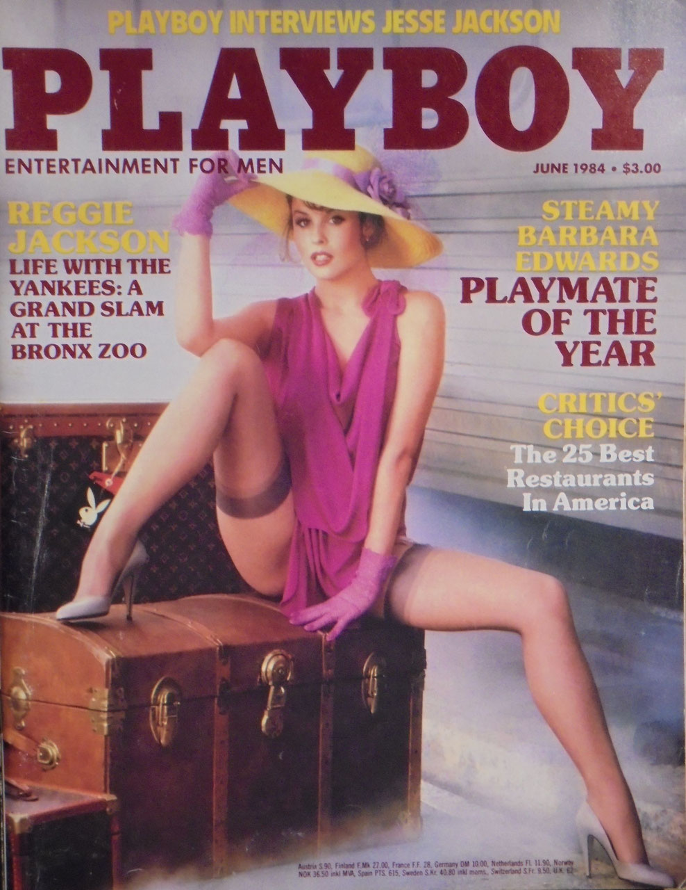 Playboy Magazine USA 1984-06 – Barbara Edwards Reggie Jackson Jesse Jackson – Édition originale