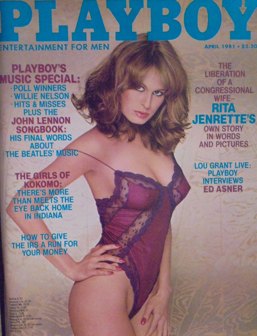 Playboy Magazin USA 1981-04 Rita Jenrette Willie Nelson John Lennon Ed Asner The Beatles