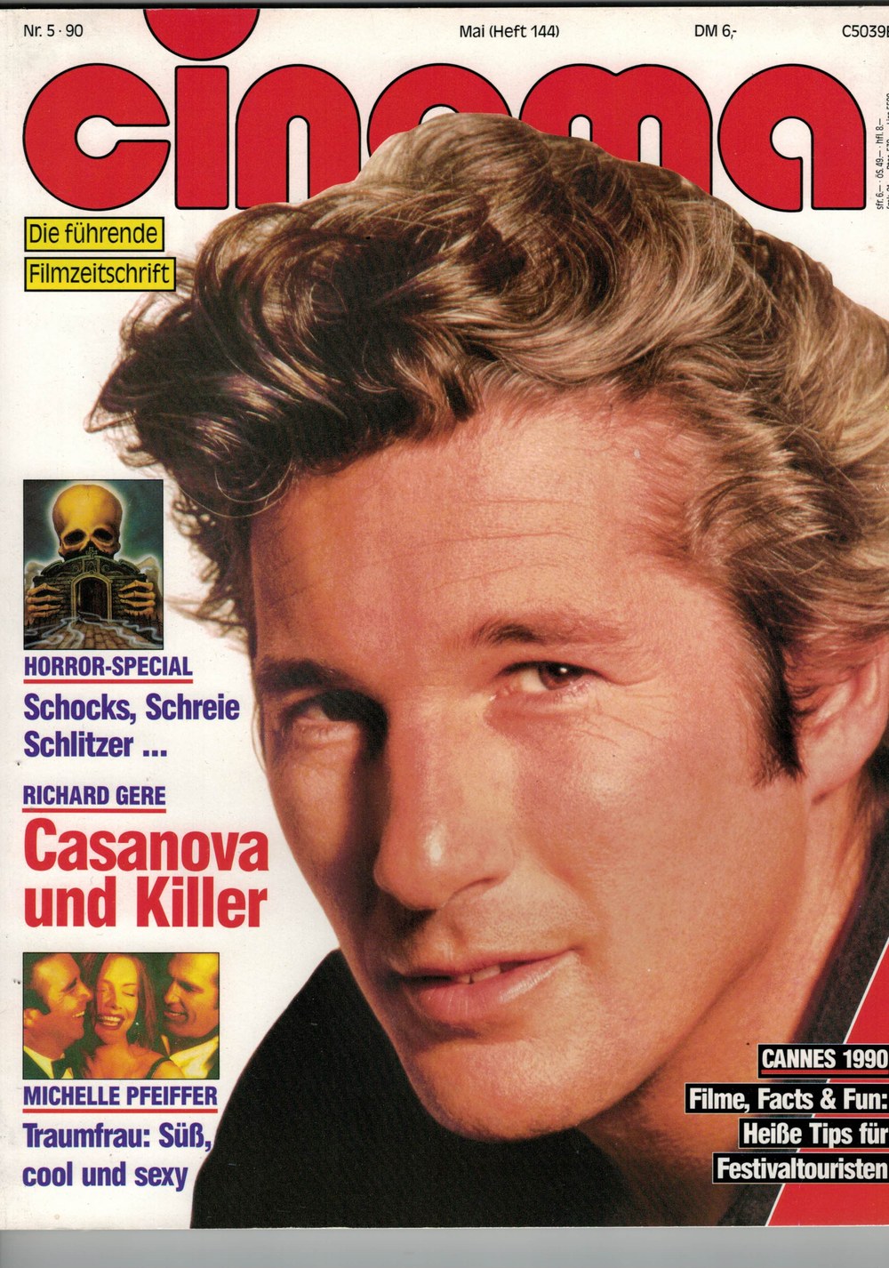 Cinema Lehti Saksa 1990-05 Richard Gere Michelle Pfeiffer Alkuperäinen painos