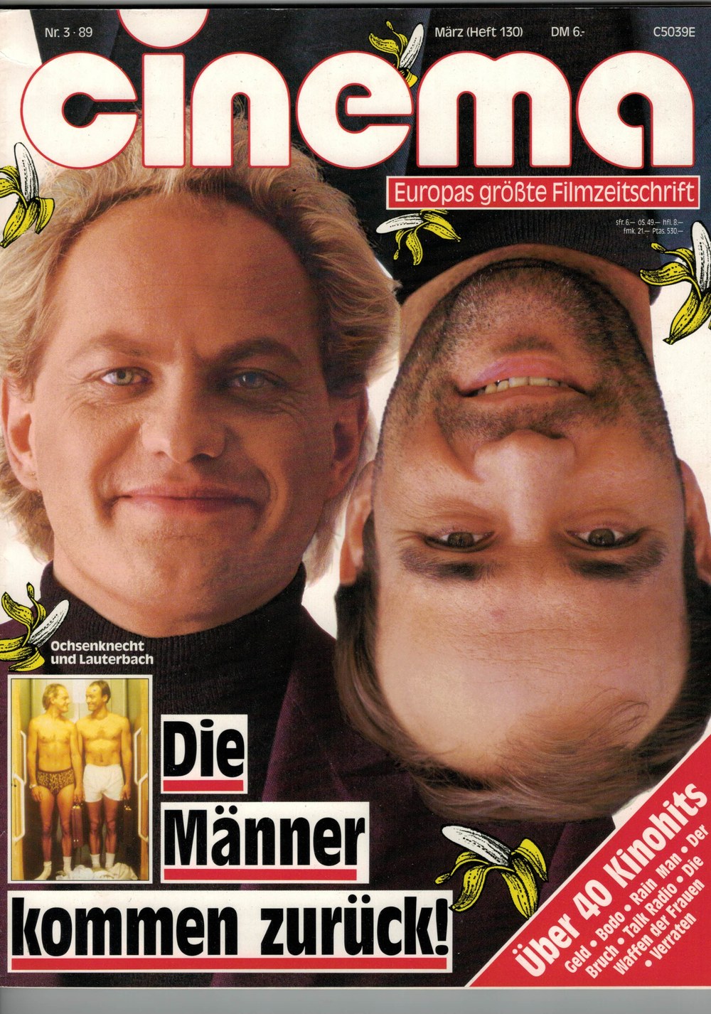 Cinema Lehti Saksa 1989-03 Uwe Ochsenknecht Heiner Lauterbach Alkuperäinen painos