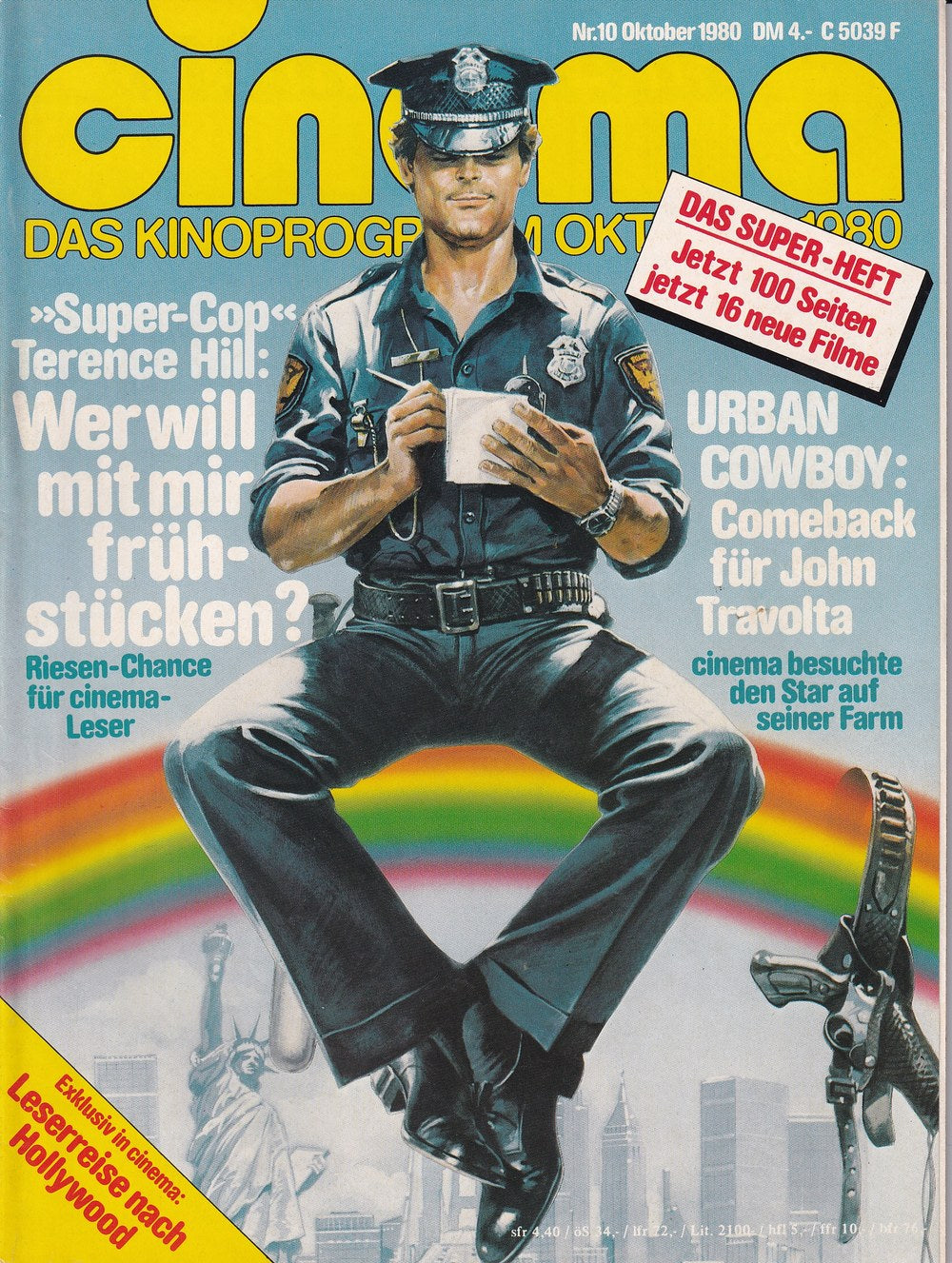 Cinema Revista Alemanha 1980-10 Terence Hill John Travolta Edição original