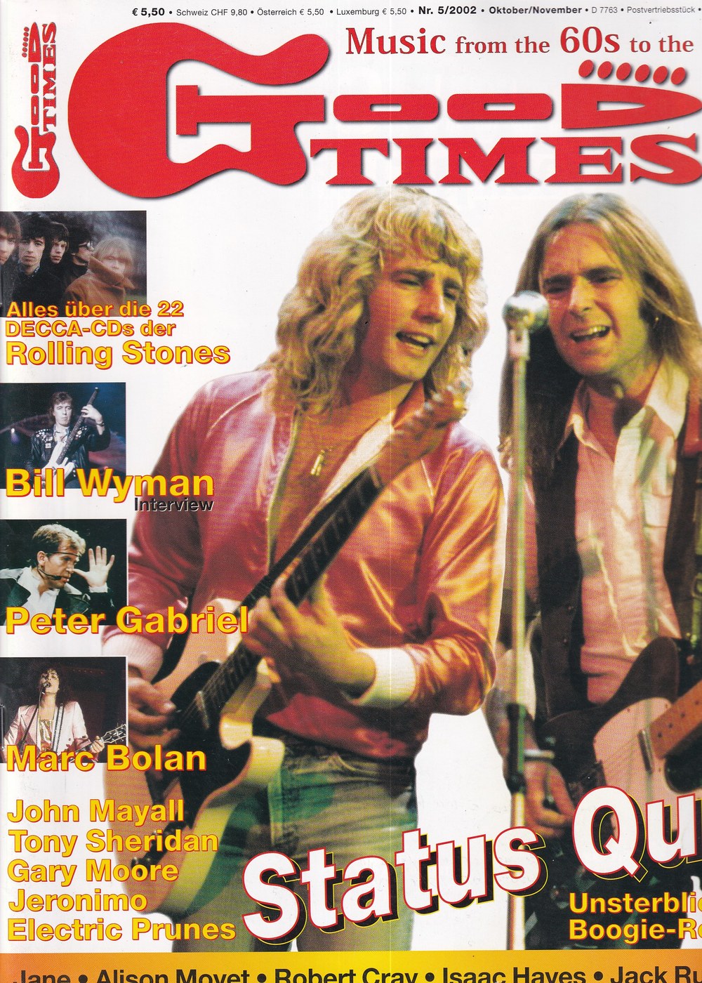 Good Times Edition Alemania 2002-05 – Status Quo Bill Wyman Peter Gabriel Marc Bolan John Mayall – Edición original