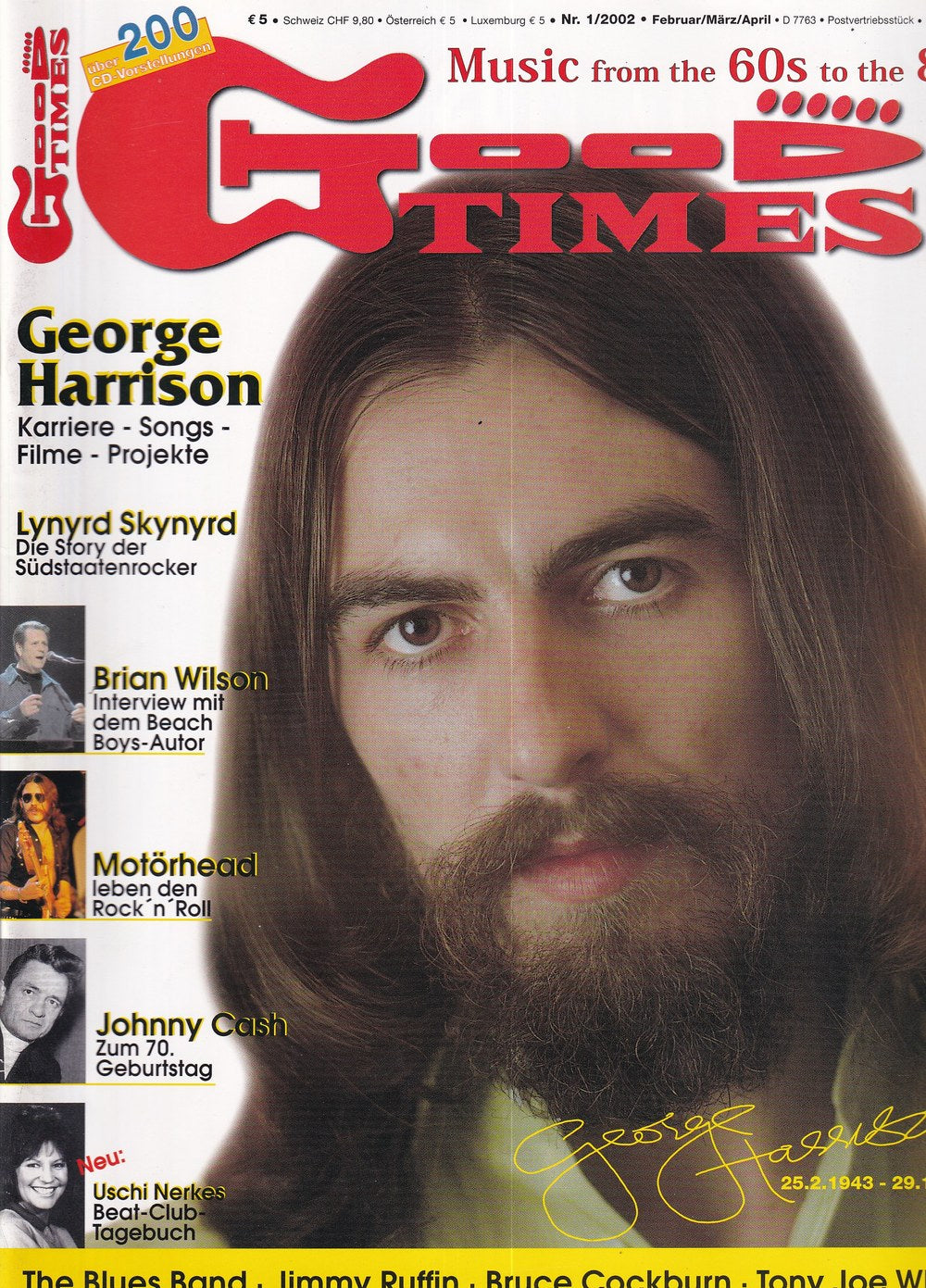 Good Times Edition Duitsland 2002-01 – George Harrison Brian Wilson Lemmy Kilmister Johnny Cash Uschi Nerkes – Originele uitgave
