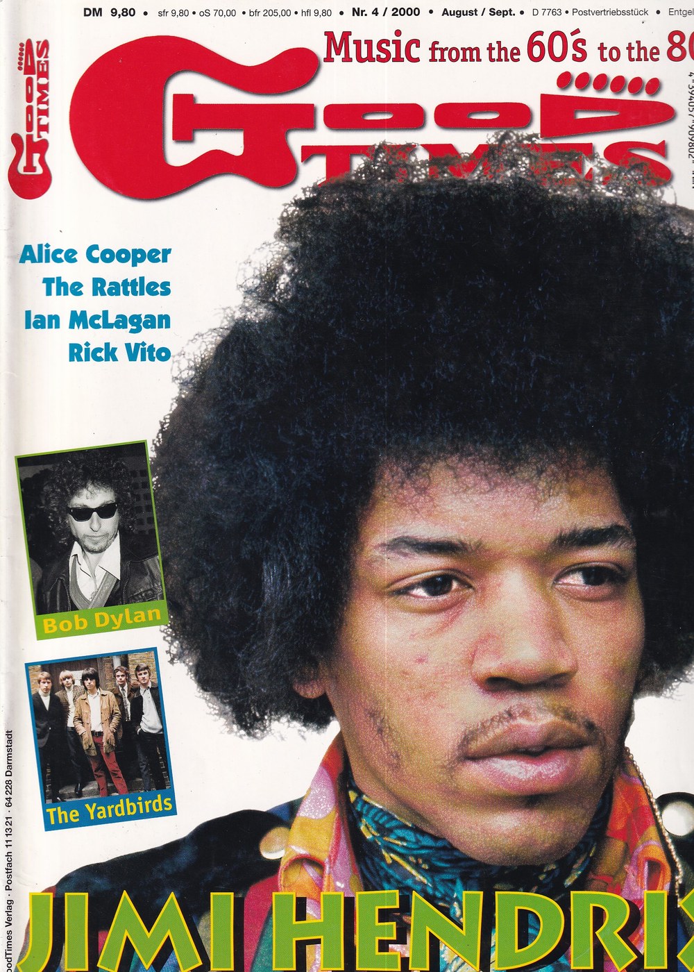 Good Times Edition Saksa 2000-04 – Jimi Hendrix Bob Dylan The Rattles The Yardbirds – Alkuperäinen painos